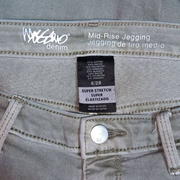 Mossimo Mid Rise Jeggings Jeans Sage Green Stretch Sz 6 28 Super Stretch - Picture 5 of 6
